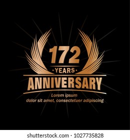 172 years vector and illustration template.