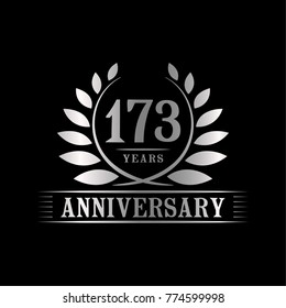 173 years anniversary logo template.