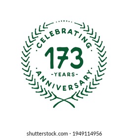 173 years design template. 173rd vector and illustration.