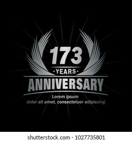 173 years vector and illustration template.