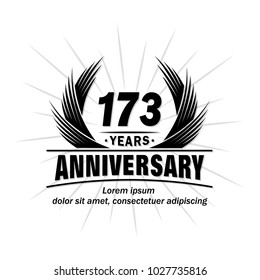 173 years vector and illustration template.