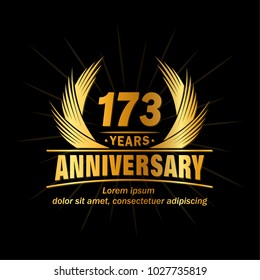 173 years vector and illustration template.