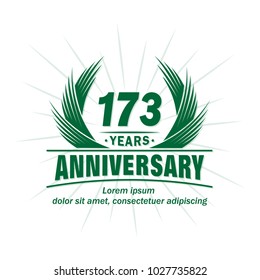 173 years vector and illustration template.