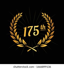 175 years anniversary celebration design template. 175th anniversary logo. Vector and illustration.