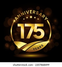 175 years anniversary, Anniversary celebration logo design. vector template illustration