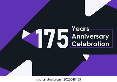 175 years anniversary celebration modern banner template design