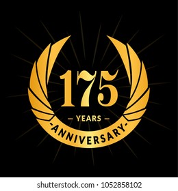 175 years anniversary. Elegant anniversary design. 175 years logo.