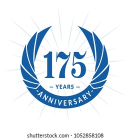 175 years anniversary. Elegant anniversary design. 175 years logo.