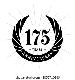 175 years anniversary. Elegant anniversary design. 175 years logo.