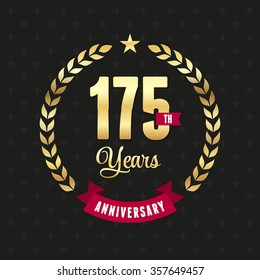 175 years anniversary golden laurel wreath