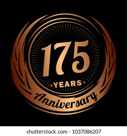 175 years anniversary. Anniversary logo design. 175 years logo.