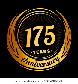 175 years anniversary. Anniversary logo design. 175 years logo.