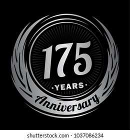 175 years anniversary. Anniversary logo design. 175 years logo.
