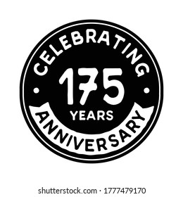 175 years anniversary logo template. Vector and illustration.