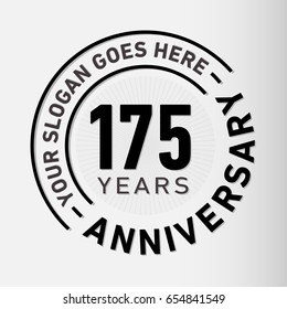 175 years anniversary logo template. Vector and illustration.