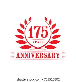 175 years anniversary logo template. 