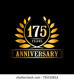 175 years anniversary logo template. 