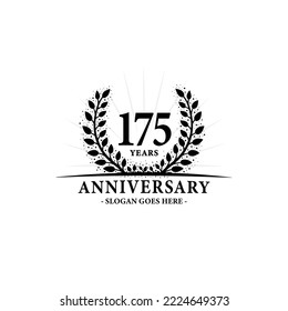 Logo für 175 Jahre. Vektorgrafik und Illustration.