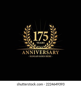 175 years anniversary logo. Vector and illustration.