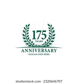 175 years anniversary logo. Vector and illustration.