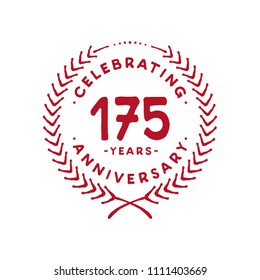 175 years design template. 175th vector and illustration.