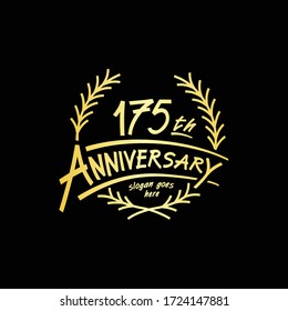 175 years design template. Vector and illustration. 175th years logo.