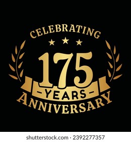 175th anniversary celebration design template. 175 years vector and illustration.