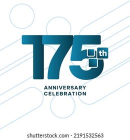 175th anniversary celebration logotype. Anniversary celebration template design, Vector illustrations.