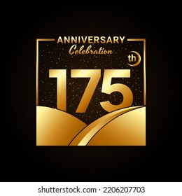 175th anniversary, Anniversary Celebration template design. Logo vector illustration