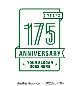 175th anniversary logo. Vector and illustration.