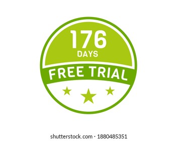 176 days free trial. 176 day Free trial badges