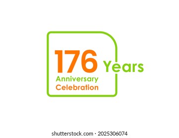 176 years anniversary celebration Vector Template Design Illustration