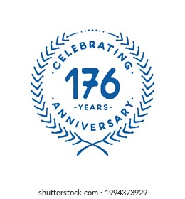 176 years design template. 176th vector and illustration.