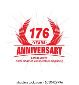 176 years vector and illustration template.