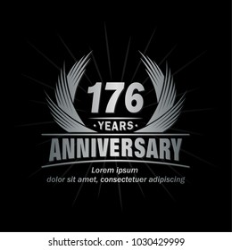 176 years vector and illustration template.
