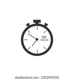 177 seconds timer Clocks, Timer 177 sec icon.