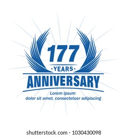 177 years vector and illustration template.