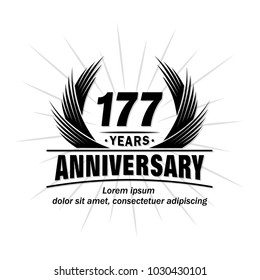 177 years vector and illustration template.