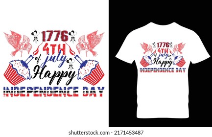 1776 4th July Happy Independence Day...T-shirt 