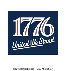 1776 American independence day t-shirt vactor design
