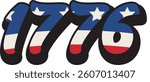 1776, United States of America Independence, patriotic vector file