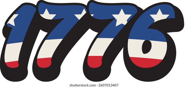 1776, United States of America Independence, patriotic vector file