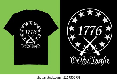 1776 wir Menschen - T-Shirt-Design-Vektorgrafik