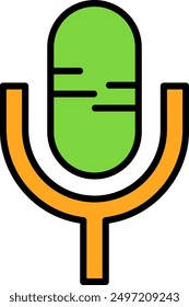 178 - Microphone Flat Vector Icon Design