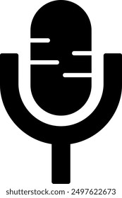 178 - Microphone Flat Vector Icon Design