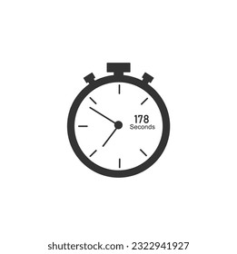 178 seconds timer Clocks, Timer 178 sec icon.