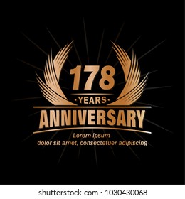 178 years vector and illustration template.