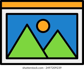 179 - Picture Flat Vector Icon Design