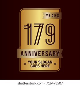 179 years anniversary design template. Vector and illustration.