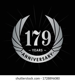 179 years anniversary. Elegant anniversary design. Vector illustration.